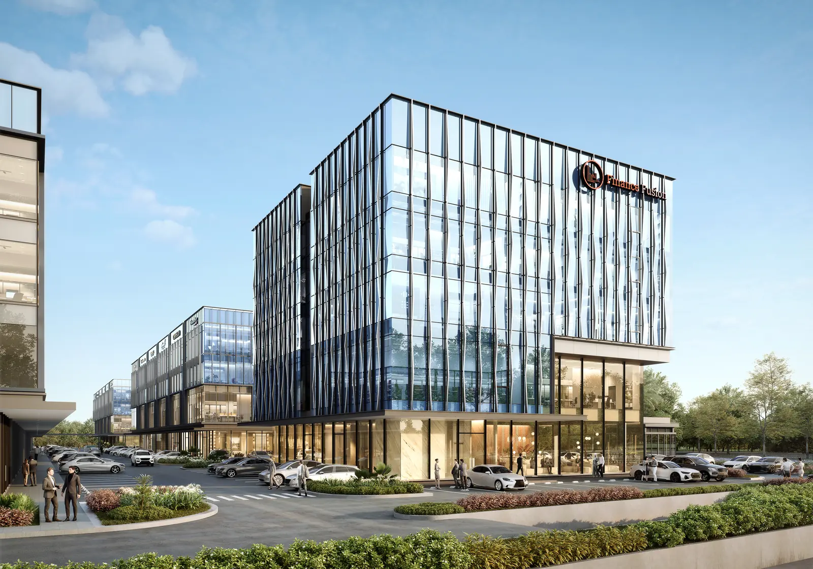 NavaPark Business Suites corner tower